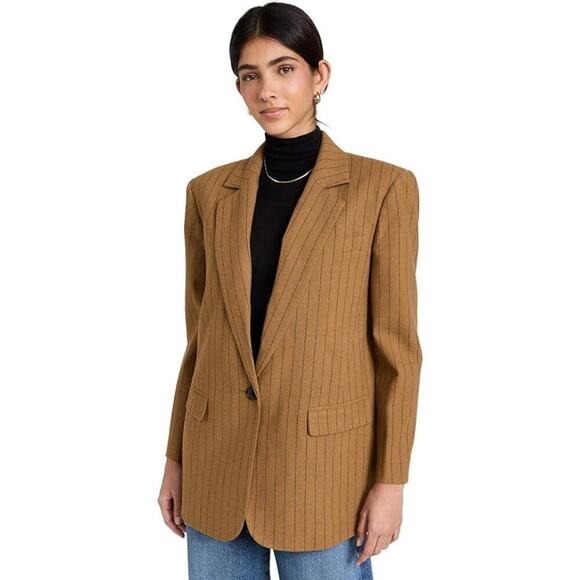 Madewell Oversized Blazer in Pinstripe Size 10 - Picture 4 of 11
